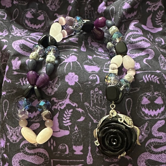 ADSICK🤍 Other - Dream Fairy Rose HangCharm (Rose Quartz,Sapphire,Dream Amethyst, Lilac Cat’s Eye